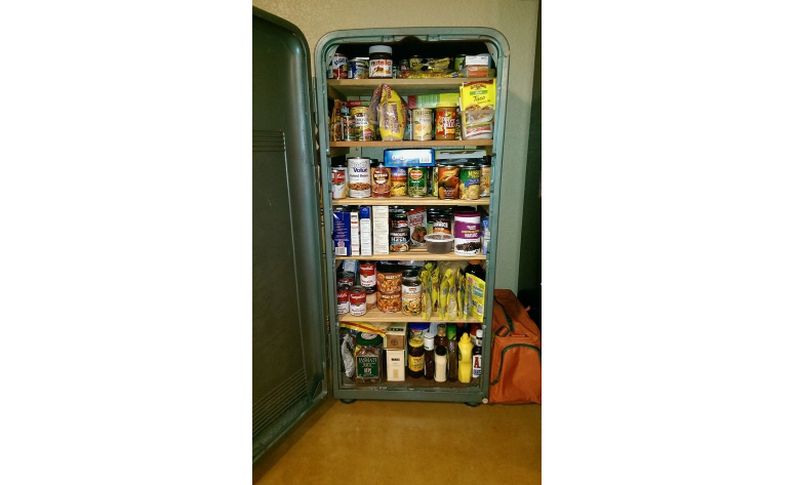 Turn your old refrigerator into a kitchen cabinet