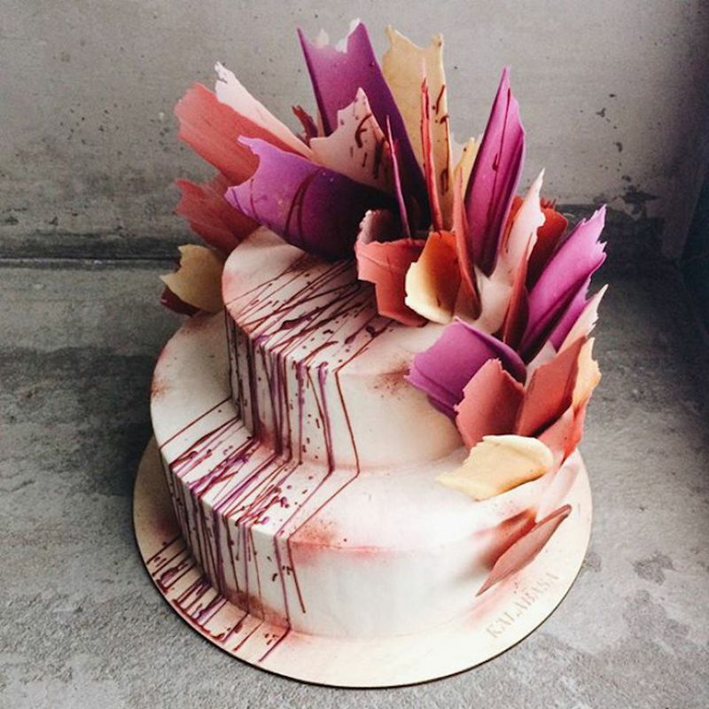 brushstroke cake