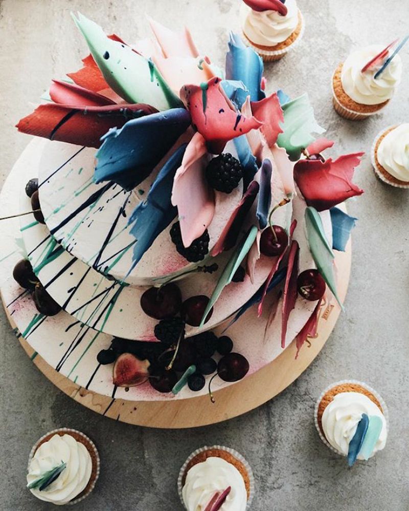 brushstroke cake