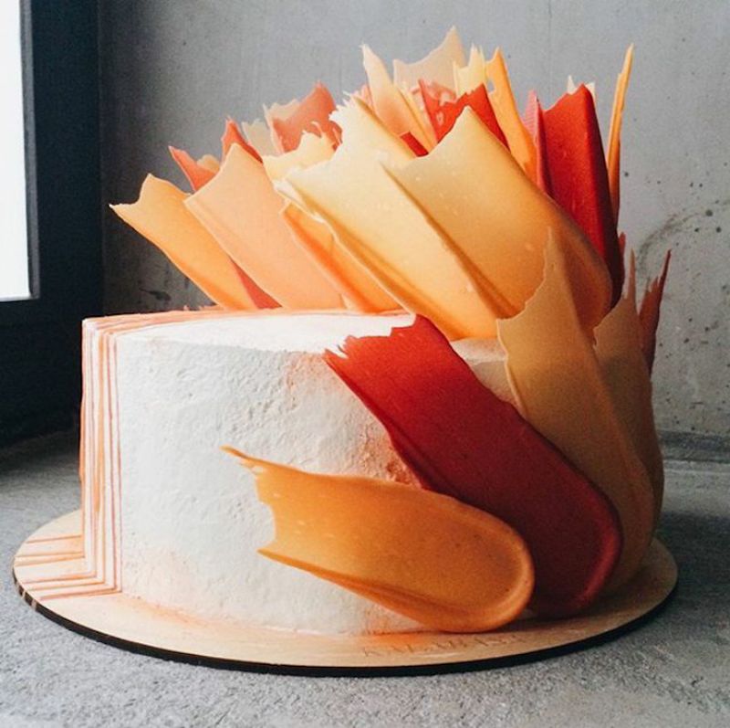 brushstroke cake