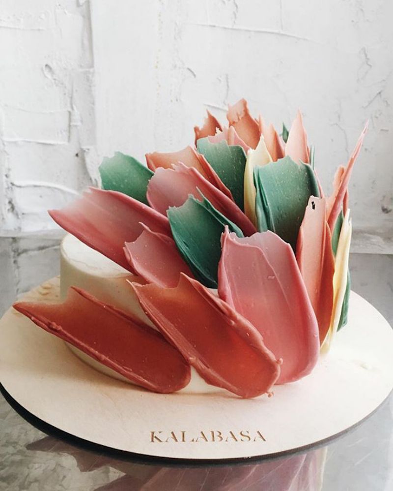 brushstroke cake