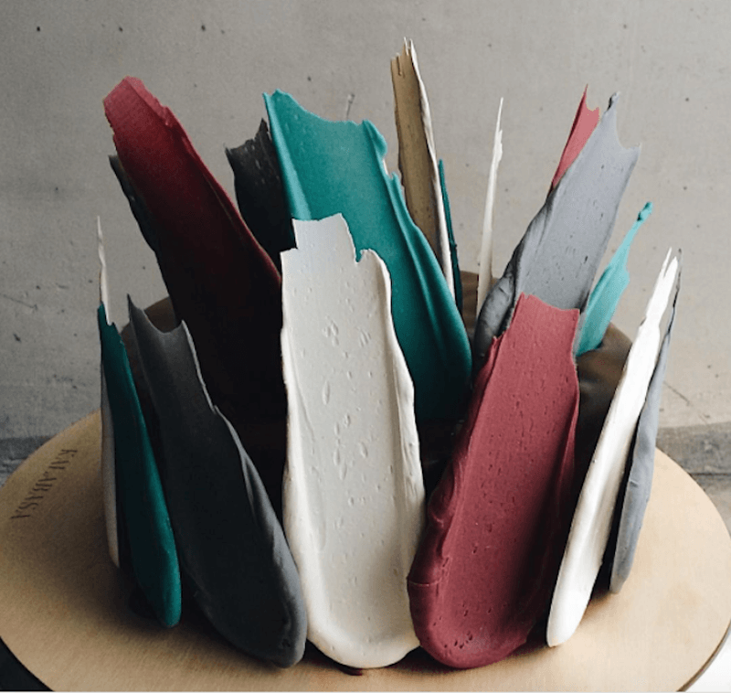 brushstroke cake