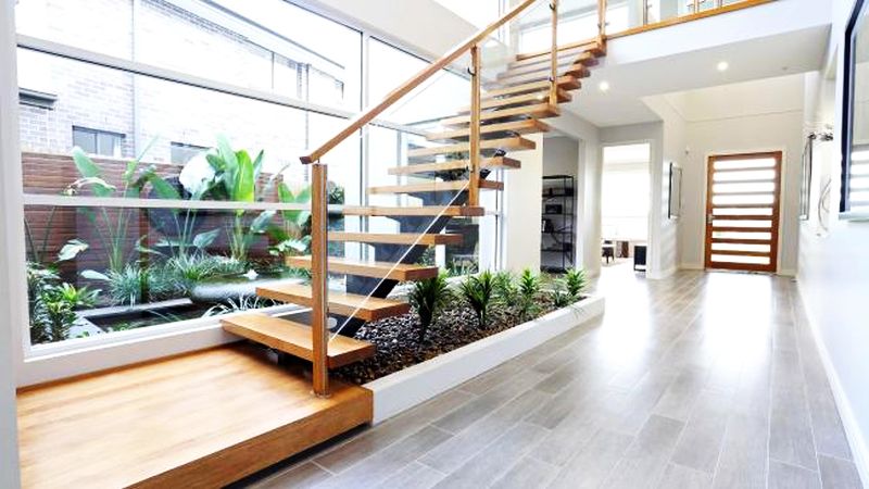 grow indoor plants under the stairs