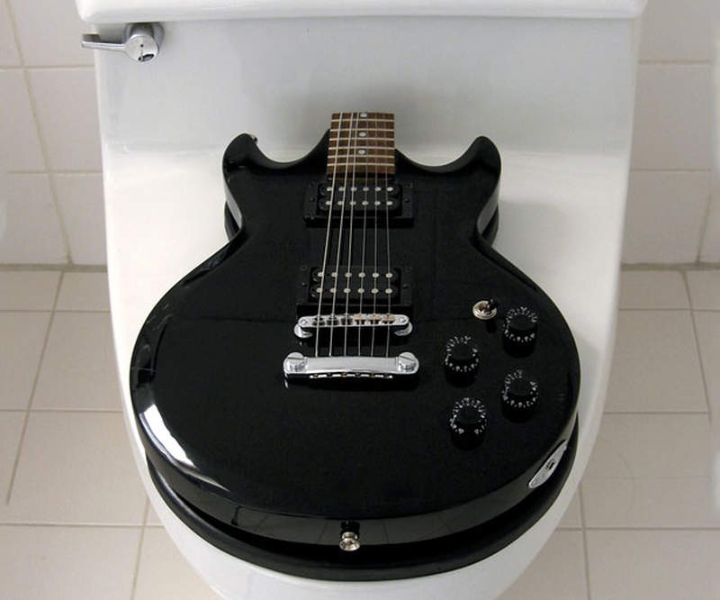 guitar toilet seat