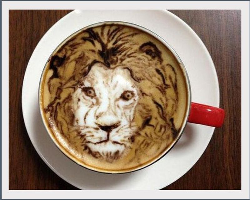 lion latte art