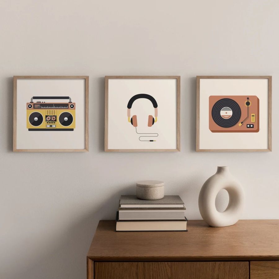 music theme print for wall decor