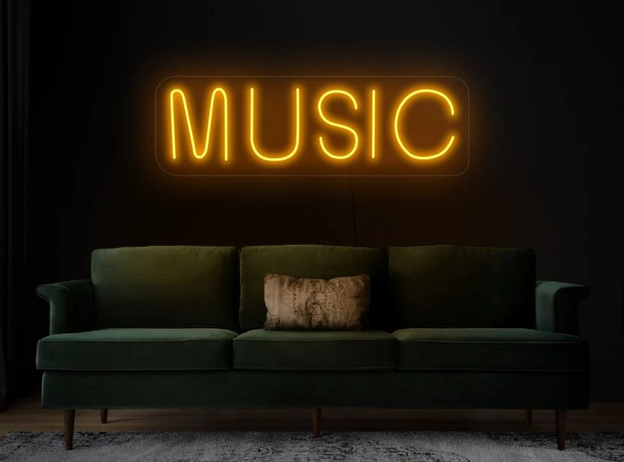 music themed neon signs wall decor