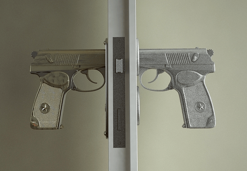 Gun door knob by Napalm Design