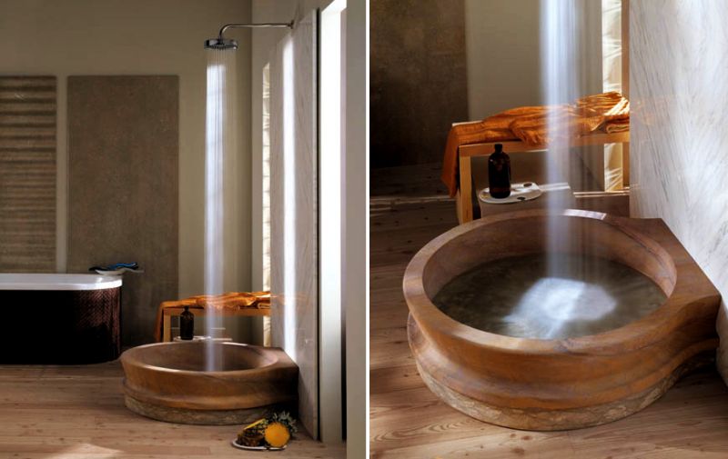 Fusion natural stone bathtub from IL Marm