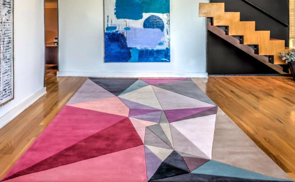 Geometric-patterned rugs by Karim Rashid