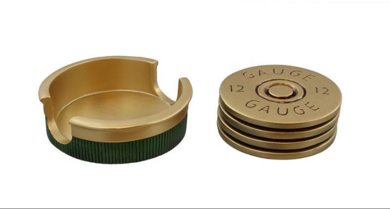 Shotgun shot shell coaster set