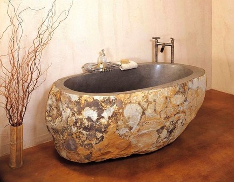 35+ Stone Bathtubs That Will Rock Your Bathroom (Images)