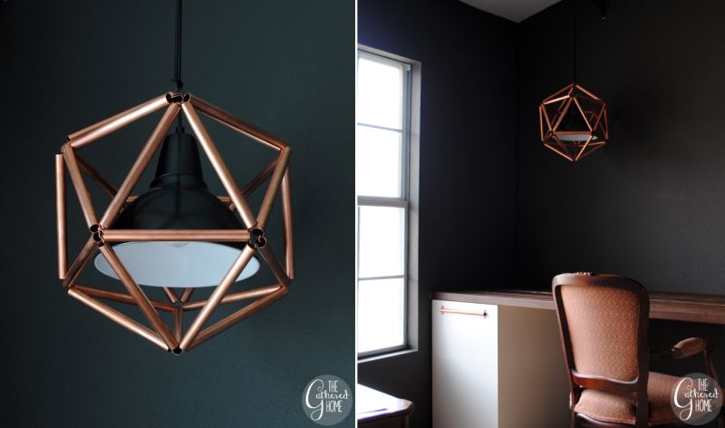 DIY geometric lamp 