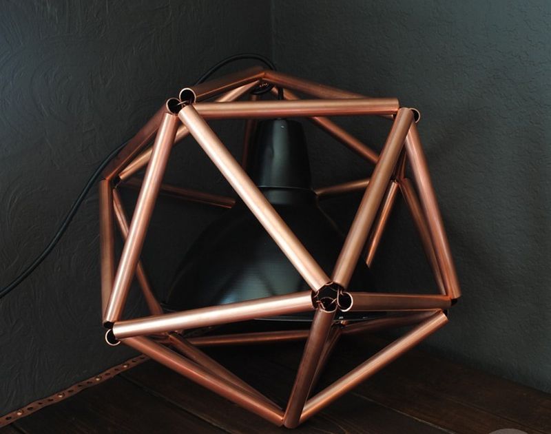 DIY geometric lamp