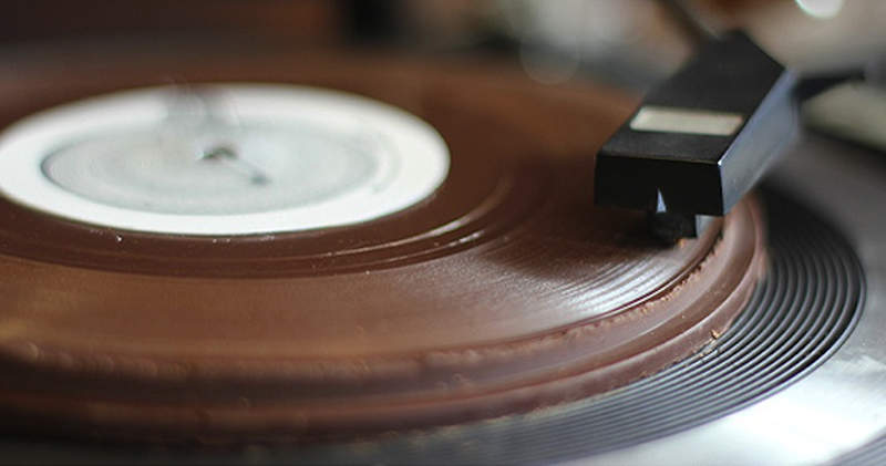 Chocolate vinyl record