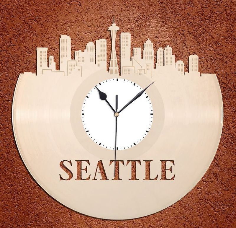 Cityscape wall clock