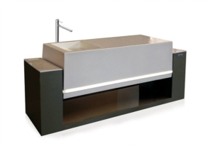 Disambigua washbasin bathtub in a single rotation