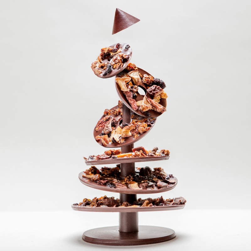 Flat pack chocolate Christmas tree