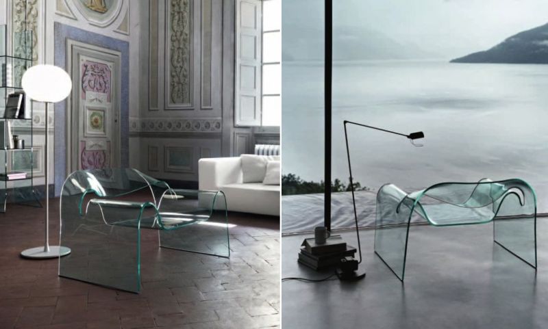 Ghost Glass Chair by Cini Boeri