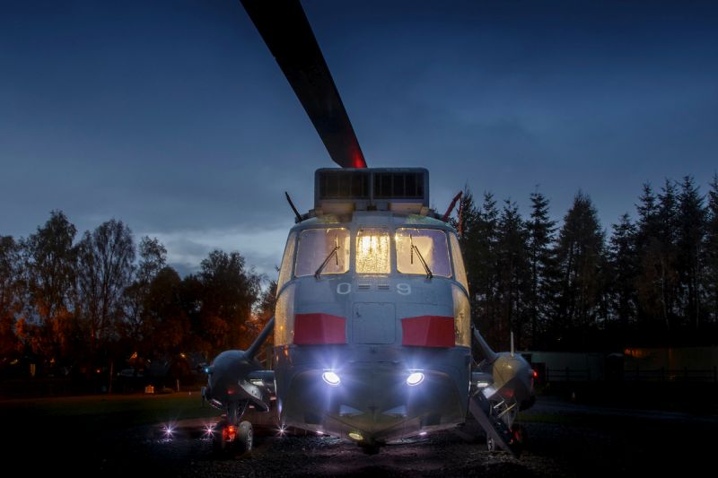 Helicopter hotel located at Mains Farm in Stirling, Scotland