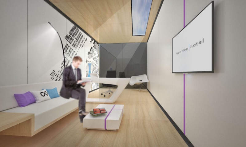 Hyperloop Hotel would let guests quickly move between cities without leaving their room 