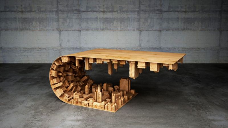 Inception-Inspired Cityscape Coffee Table by Stelios Mousarris