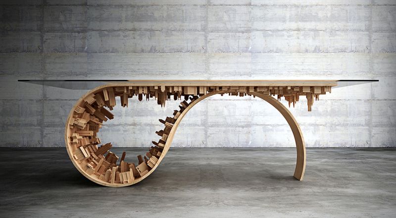 Inception-Inspired Cityscape Dining Table by Stelios Mousarris