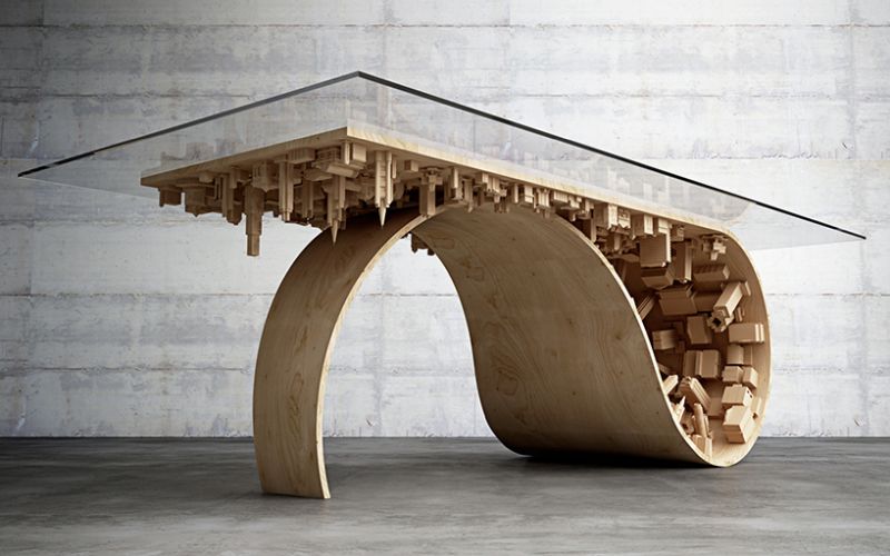 Inception-Inspired Cityscape Dining Table by Stelios Mousarris