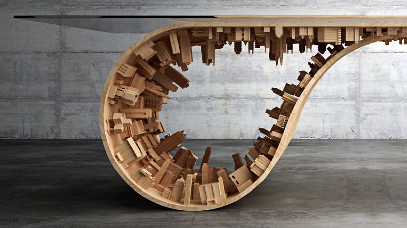 Inception-Inspired Cityscape Dining Table by Stelios Mousarris