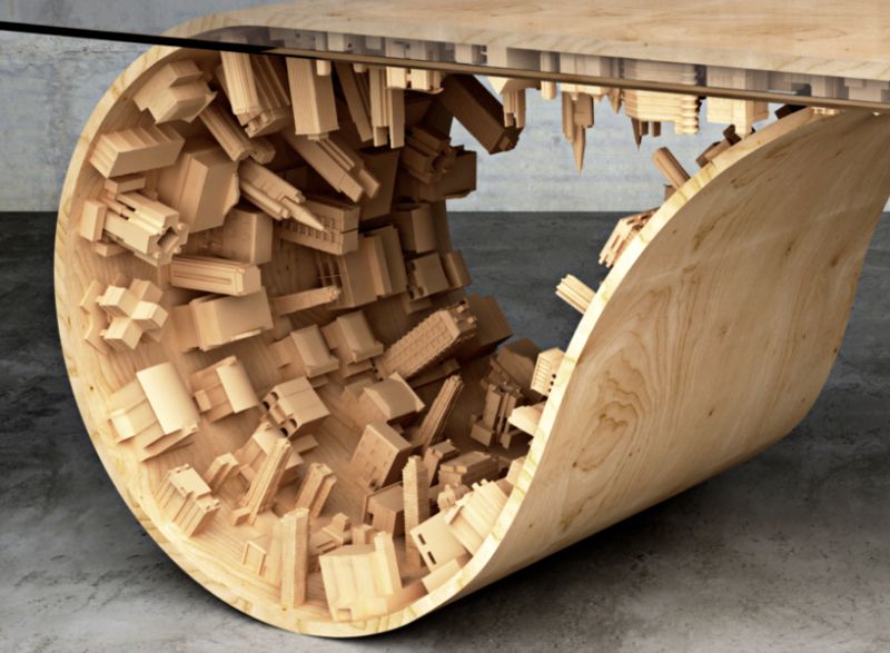 Inception-Inspired Cityscape Dining Table by Stelios Mousarris