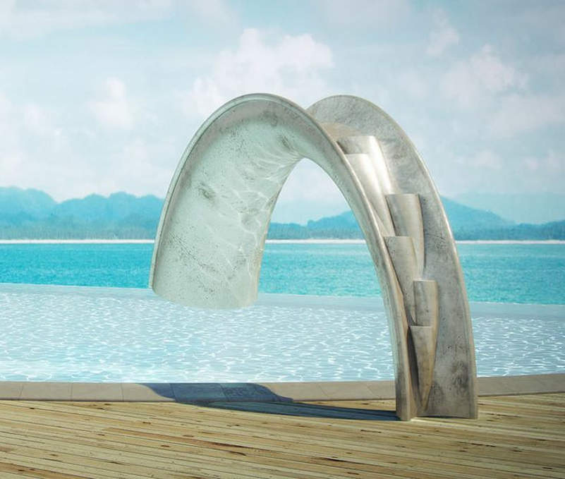 SplinterWorks’ sculptural pool slides bring unlimited fun to your home