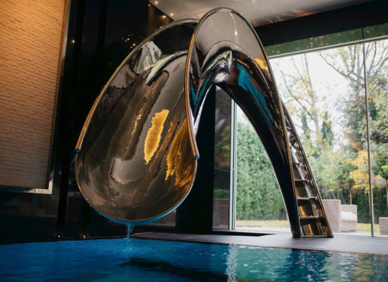 SplinterWorks’ Sculptural Pool Slides for Your Home