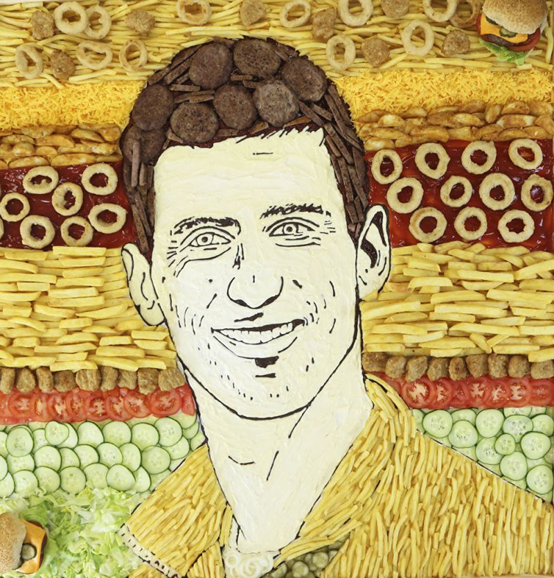 Wimbledon food art by Prudence Staite