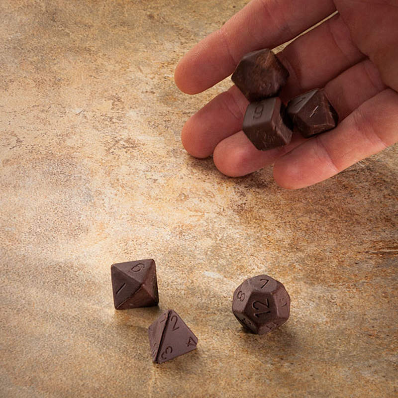 chocolate gaming dice set