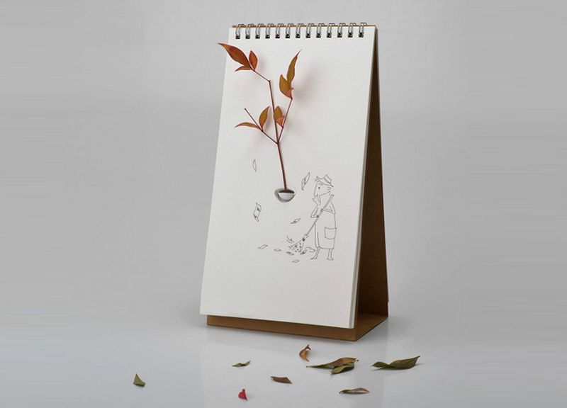 tabletop flip vase on paper