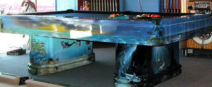 aquarium pool table