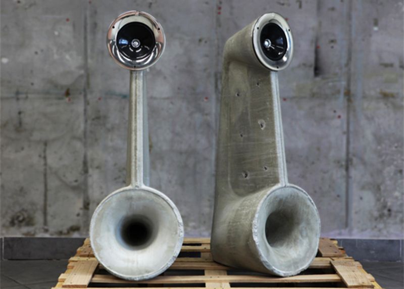 Concrete speaker by Shmuel Linski