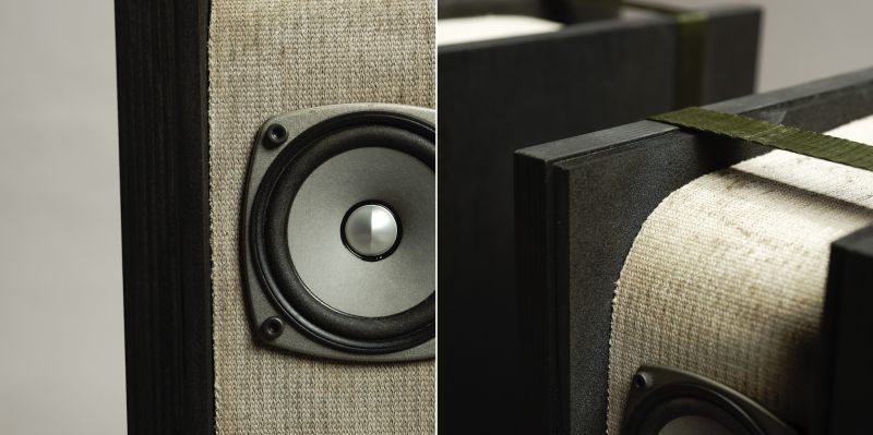 Speaker made of concrete cloth