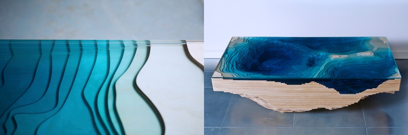 Abyss lagoon table by Duffy London