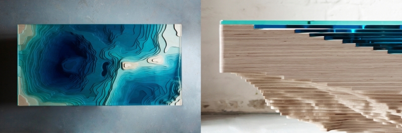 Abyss lagoon table by Duffy London