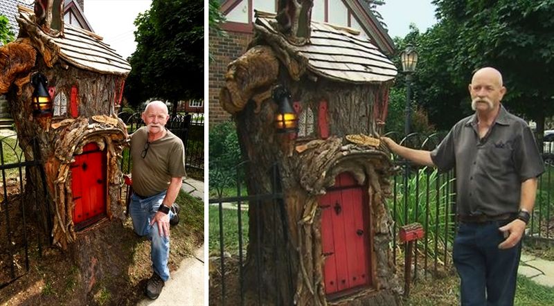 Brampton man carves miniature fairytale treehouse