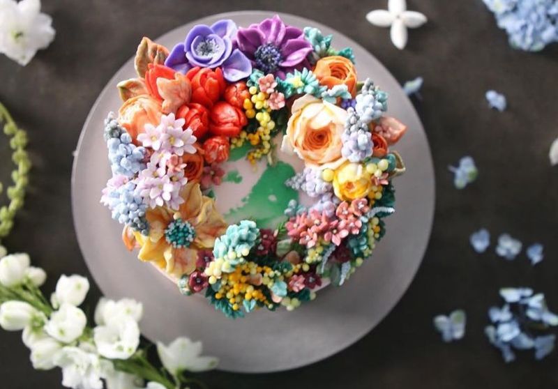 Atelier Soo’s Buttercream floral cake