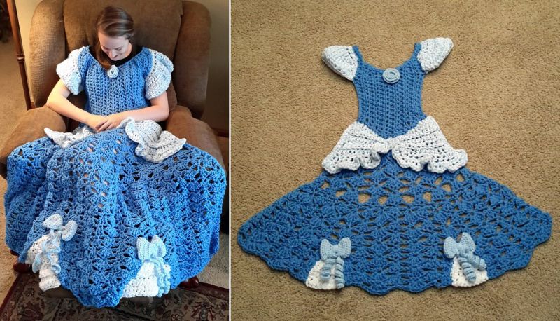 Disney-inspired blankets to look like princess dress