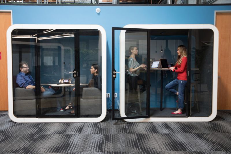 Framery Q meeting pod provides Comfortable meeting space 