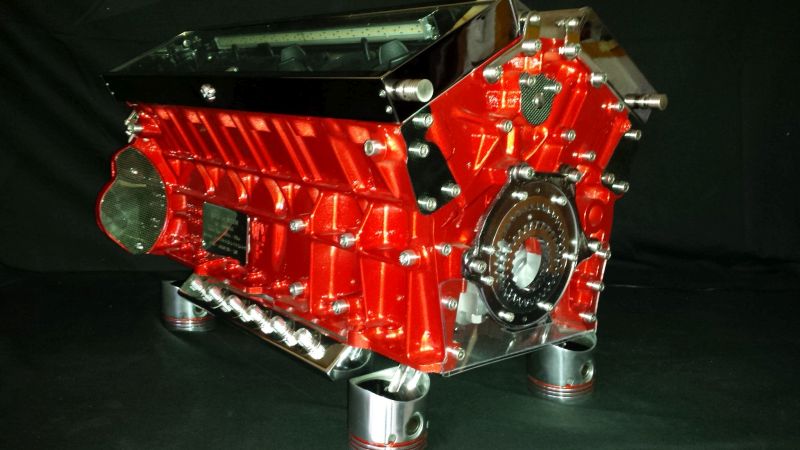 Jaguar Red watch winder watch in motion