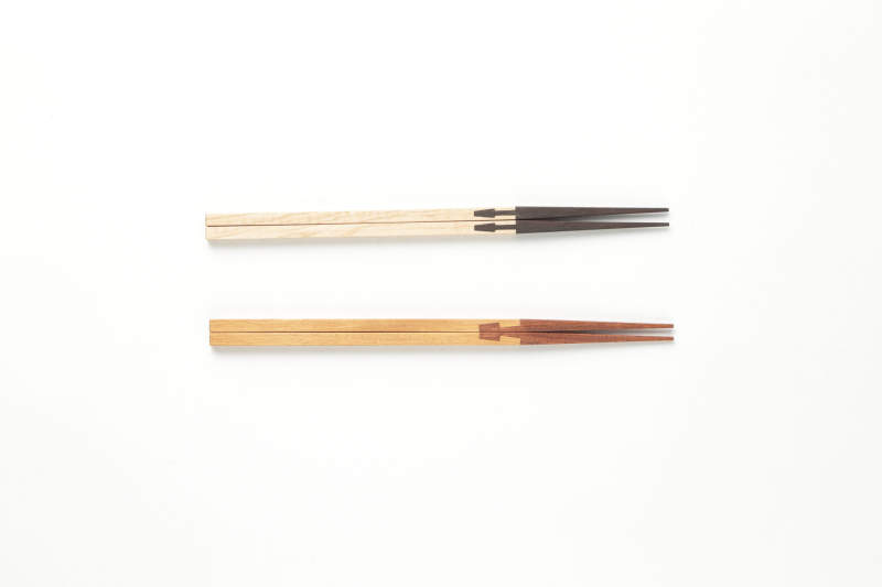 Joint chopsticks feature Japanese traditional wood joinery technique 