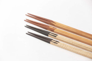 Joint chopsticks feature Japanese traditional wood joinery technique