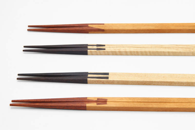 Joint chopsticks feature Japanese traditional wood joinery technique 