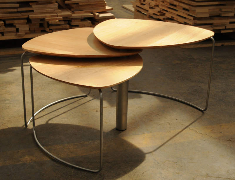 Paul Evans’s Bloom consists of three tables that fit within one another to save space