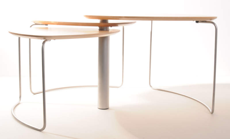 Paul Evans’s Bloom consists of three tables that fit within one another to save space